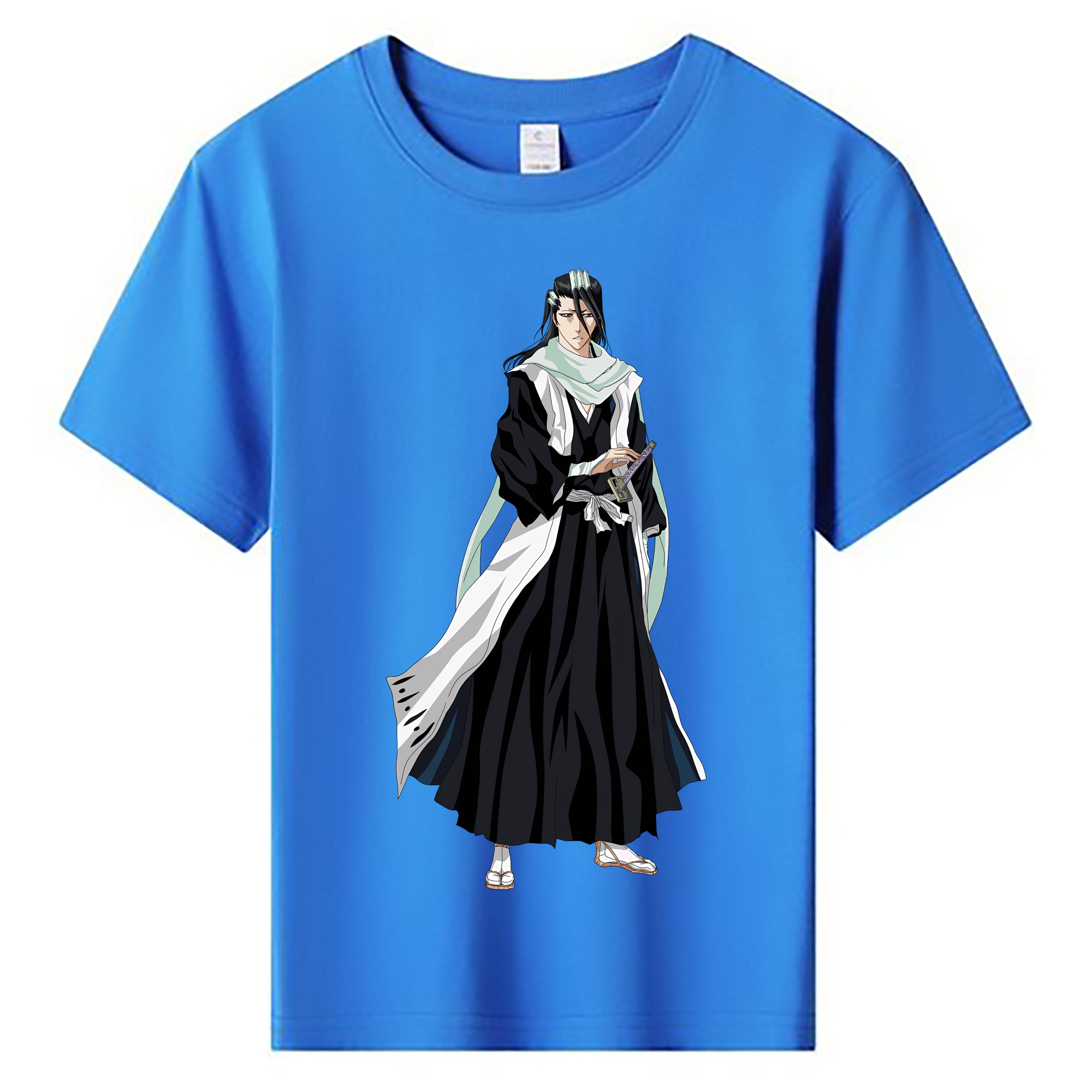 （画像用） ブリーチ くちき びゃくや BLEACH Kuchiki Byakuya 綿100％キッズTシャツ（フロントプリント）